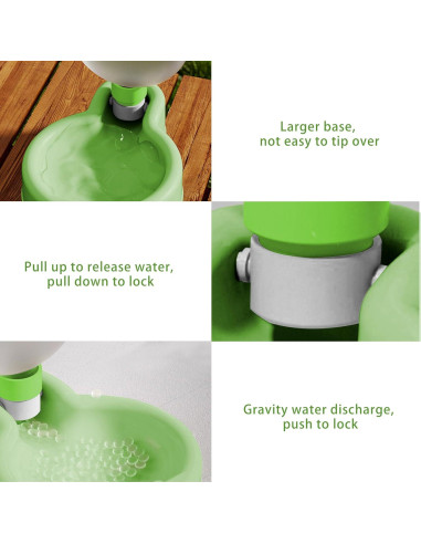 Botella de Agua para Mascotas MaxcGear 350ml Verde Plegable