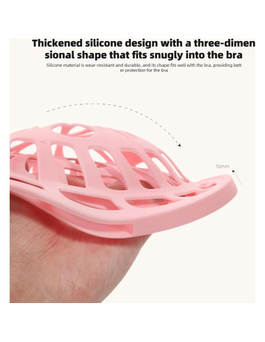 Bolsa de Lavado de Sujetadores de Silicona Genérico 2Pcs Rosa