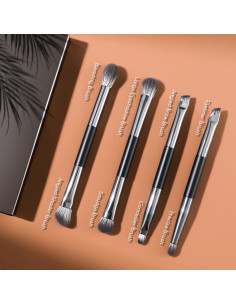 Conjunto de Brochas de Maquillaje ENERGY 4PCS Doble Cara con Estuche 2