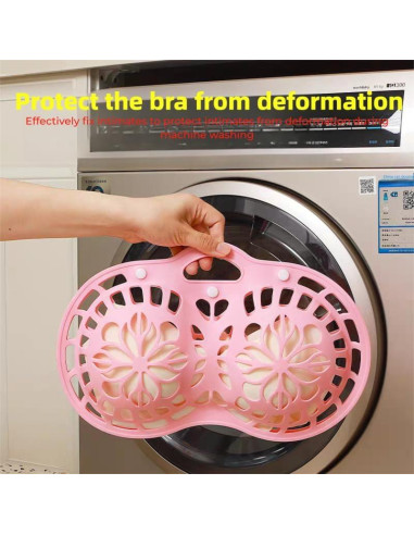 Bolsa de Lavado de Sujetadores de Silicona Genérico 2Pcs Rosa