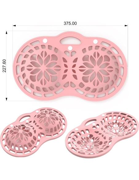 Bolsa de Lavado de Sujetadores de Silicona Genérico 2Pcs Rosa Bolsa de Lavado de Sujetadores de Silicona Genérico 2Pcs Rosa