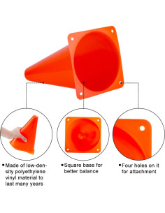 Conos de Entrenamiento Naranjas Cyrico 22.86 cm - Paquete de 15 2