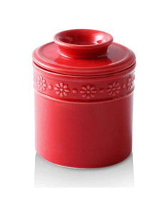 Crock de Cerámica KOOV para Mantequilla - Rojo, 125g