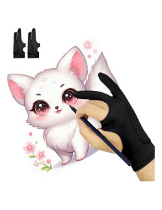 Guante Transpirable para Dibujo WSWBD Negro S - Arte Digital