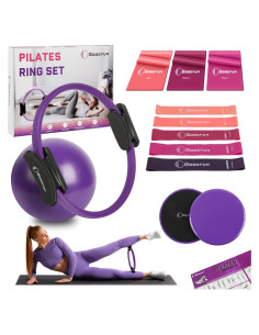 Conjunto de Anillo de Pilates Goocrun con Bandas y Pelota