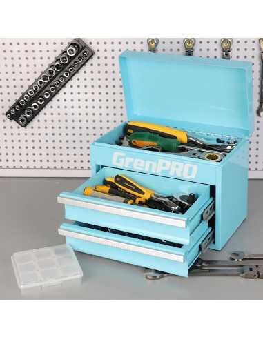 Caja de Herramientas Mini GRENPRO de Metal 27.5x15x20.8cm