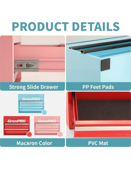 Caja de Herramientas Mini GRENPRO de Metal 27.5x15x20.8cm Caja de Herramientas Mini GRENPRO de Metal 27.5x15x20.8cm