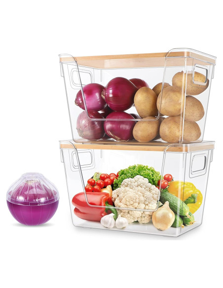 2 Organizadores de Despensa TBMax con Conservador de Cebolla