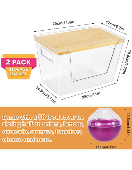 2 Organizadores de Despensa TBMax con Conservador de Cebolla