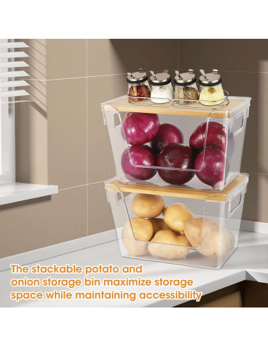 2 Organizadores de Despensa TBMax con Conservador de Cebolla
