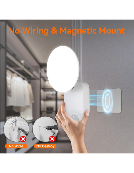 Luz de Pared Recargable con Sensor de Movimiento Gotopceed 400 Lúmenes