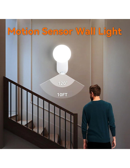 Luz de Pared Recargable con Sensor de Movimiento Gotopceed 400 Lúmenes