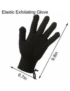 Guantes Exfoliantes para Baño CLEEDY - 2 Pares Negros 2