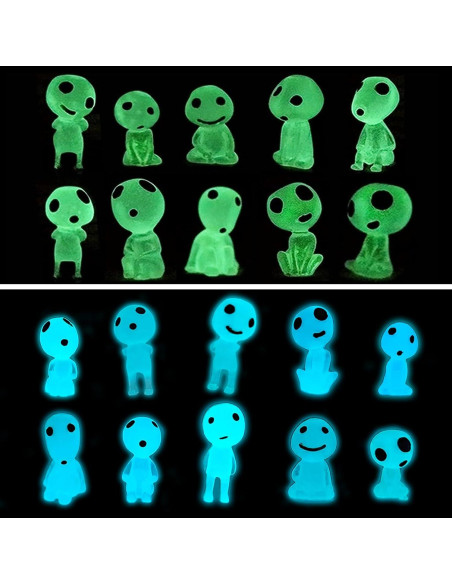 20 Mini Duendes Luminiscentes POPKER para Jardín y Terrario