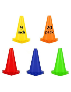 Conos de Fútbol ANSLYQA 23 cm - 20 Piezas con Bolsa