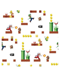 Papel Tapiz Autoadhesivo RoomMates Super Mario 45.72cm x 5.74m