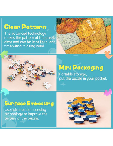 Mini Rompecabezas 150 Piezas LOSFPVR 15x10 cm 3 Diseños