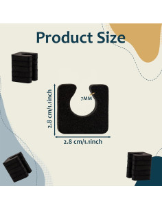 600 Separadores de Dedos de Espuma EVA Tewloss - Negro 2