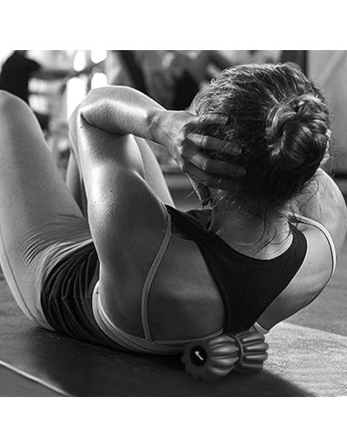 Bola de Masaje TETOP Doble Lacrosse 8.9x16 cm Negro