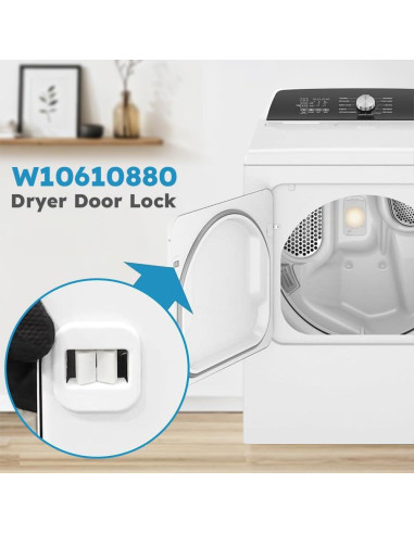 Cierre de puerta de secadora Restynic WPW10610880 1PCS