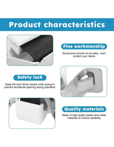 Cierre de puerta de secadora Restynic WPW10610880 1PCS