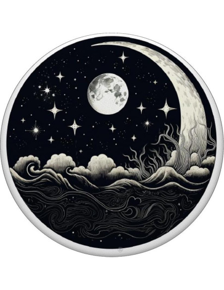 PopSockets Adhesivo PopGrip Sol y Luna Astronomía 10.9x8.6cm