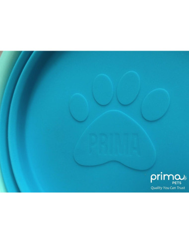 Cuenco Plegable de Silicona Prima Pets 1.5 Tazas Aqua - 2 Paquete