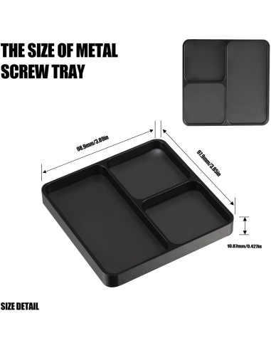 Bandeja magnética para tornillos RC Shaluoman 9.9cm x 9.9cm