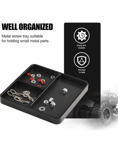 Bandeja magnética para tornillos RC Shaluoman 9.9cm x 9.9cm