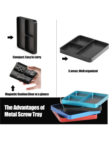 Bandeja magnética para tornillos RC Shaluoman 9.9cm x 9.9cm