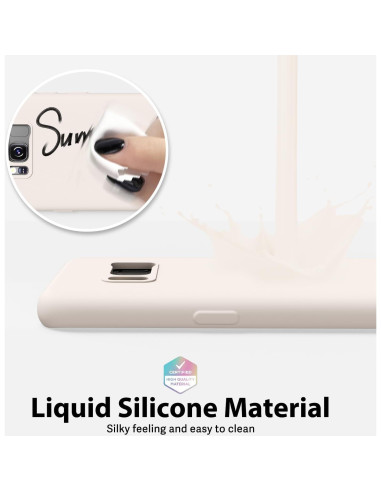 Funda de Silicona para Samsung Galaxy S8 Oakxco Beige Slim