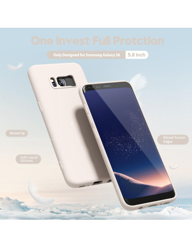 Funda de Silicona para Samsung Galaxy S8 Oakxco Beige Slim