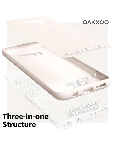Funda de Silicona para Samsung Galaxy S8 Oakxco Beige Slim