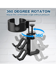 Soporte para Taza 4 en 1 POWNEW con Colgador de Auriculares 2