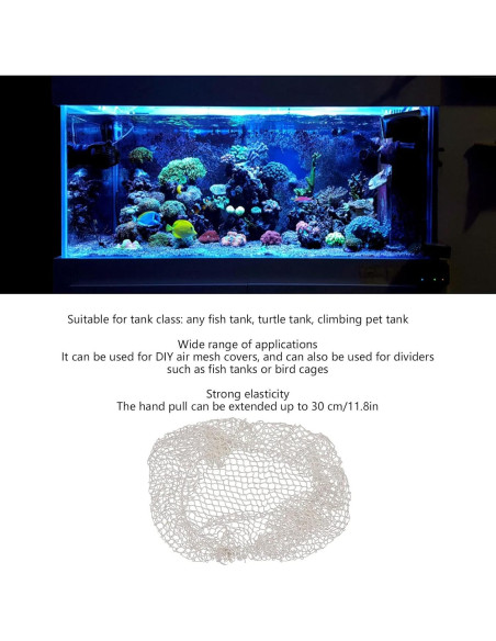 Red a Prueba de Escape para Acuarios Pssopp 30cm Transparente