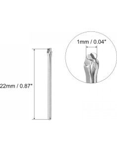 Pasadores de Enlace de Reloj uxcell 22mm Acero Inoxidable 1mm 2