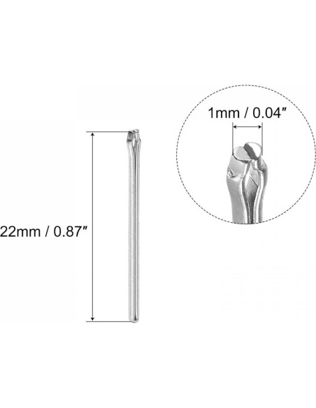 Pasadores de Enlace de Reloj uxcell 22mm Acero Inoxidable 1mm Pasadores de Enlace de Reloj uxcell 22mm Acero Inoxidable 1mm