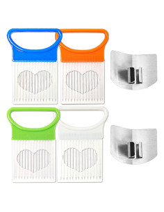 Cortador de Cebolla NEETUE 6 Pcs Acero Inoxidable Multicolor