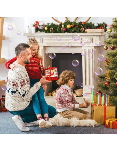 Paquete de 60 Varitas de Burbujas de Navidad YBSOP Mini