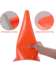 Conos de Entrenamiento Deportivo Alyoen 30 cm Naranjas - Paquete de 10 2