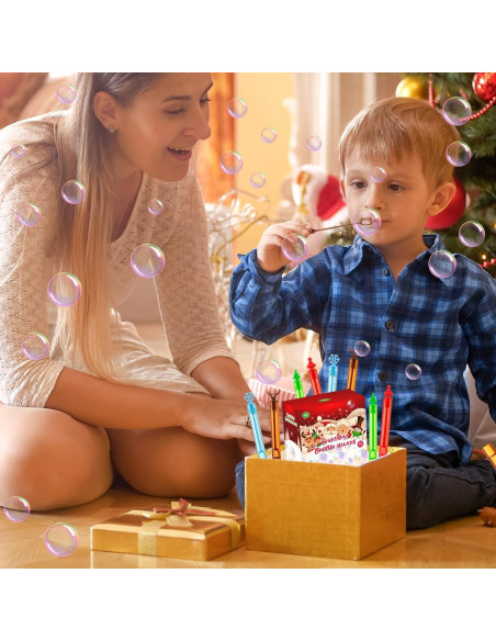 Paquete de 60 Varitas de Burbujas de Navidad YBSOP Mini