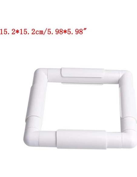 Aro de Bordado Cuadrado ZKer 15.24x15.24 cm Blanco