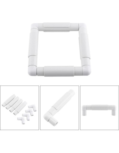 Aro de Bordado Cuadrado ZKer 15.24x15.24 cm Blanco