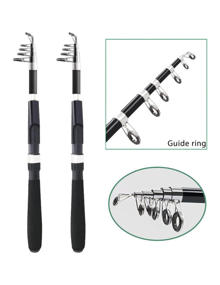 Combo de Caña de Pescar Telescópica 2.1m Ministoream