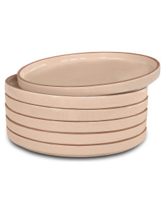 Juego de Platos Planos de Cerámica MORA 20.32 cm - 6 Unidades