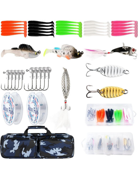 Combo de Caña de Pesca Plegable 2.1M Mouhike con Carretes