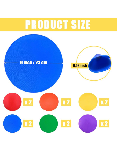 Marcadores de Puntos MIVERYEA 23 cm Antideslizantes 12 Piezas