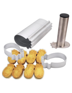 Juego de 10 Moldes de Galletas Piña con Sello de Prensa Robebeee
