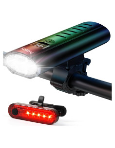 Juego de luces para bicicleta AOZOY QB210-G 5400mAh 1600 lúmenes