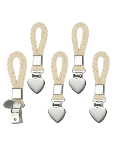 Clips para Toallas de Té PATIKIL 5 Pcs Beige 11x3.05 cm